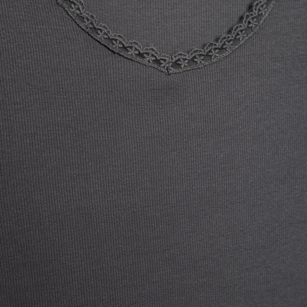 Lace Neck Ladies T-Shirt Short Sleeve