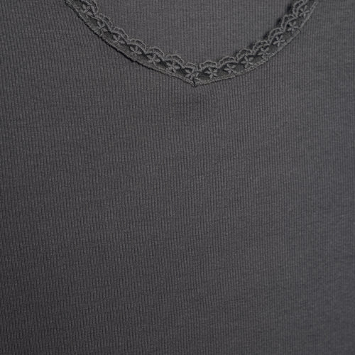 Lace Neck Ladies T-Shirt Short Sleeve