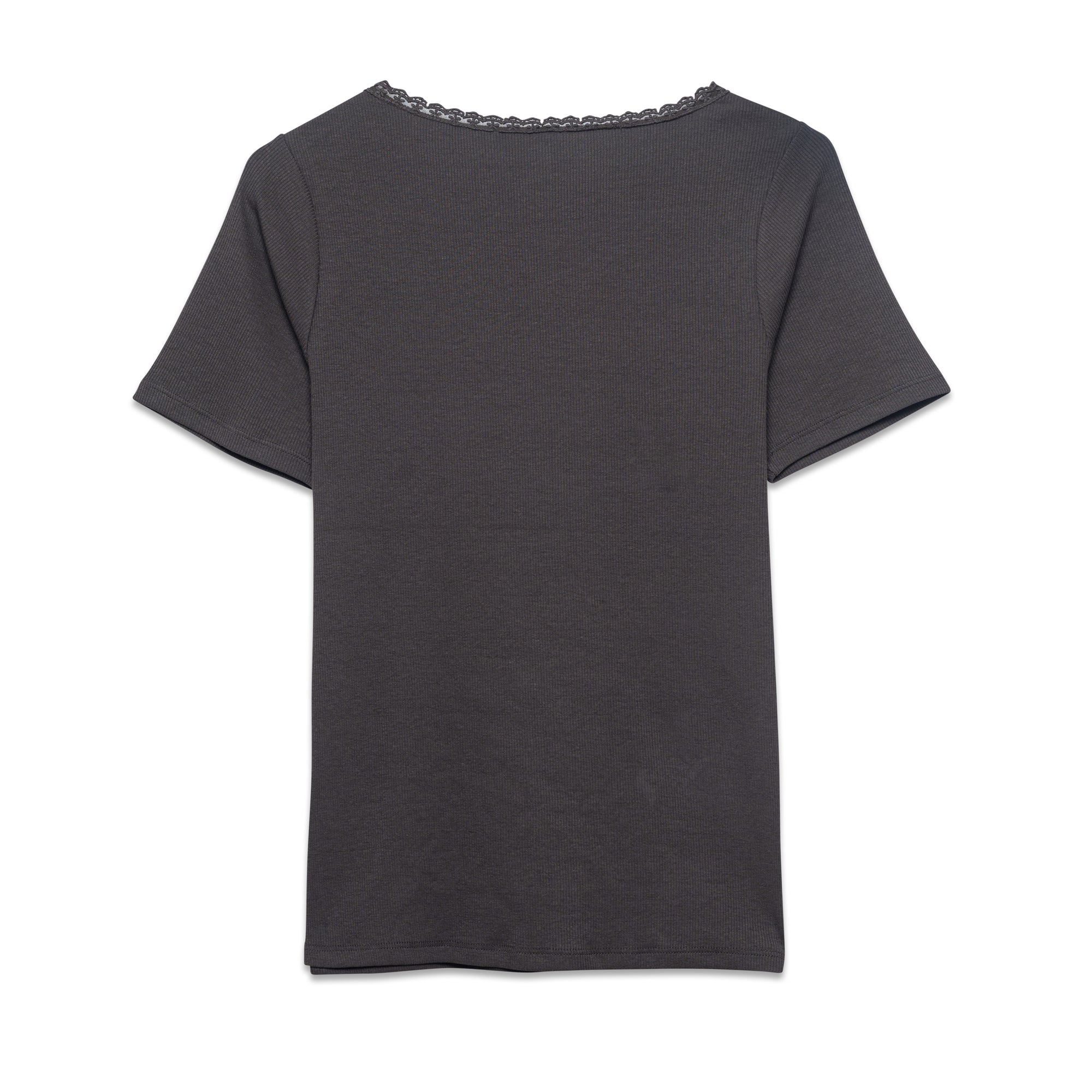 Lace Neck Ladies T-Shirt Short Sleeve