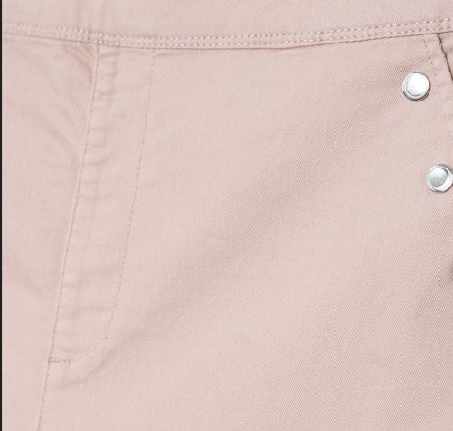 Elastic Waistband Four Quarter Ladies Gabardine Pants