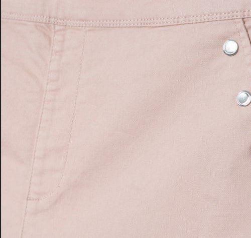 Elastic Waistband Four Quarter Ladies Gabardine Pants