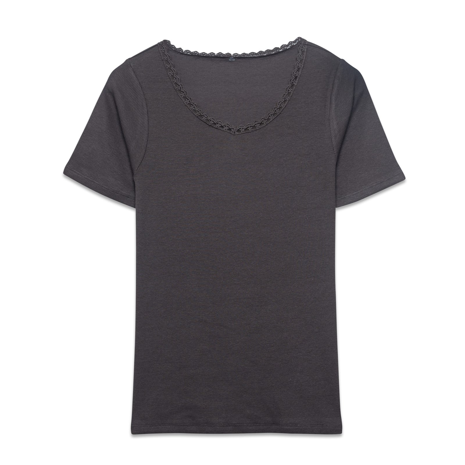 Lace Neck Ladies T-Shirt Short Sleeve