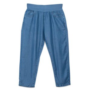 Elastic Waistband Ladies Jeans Pants