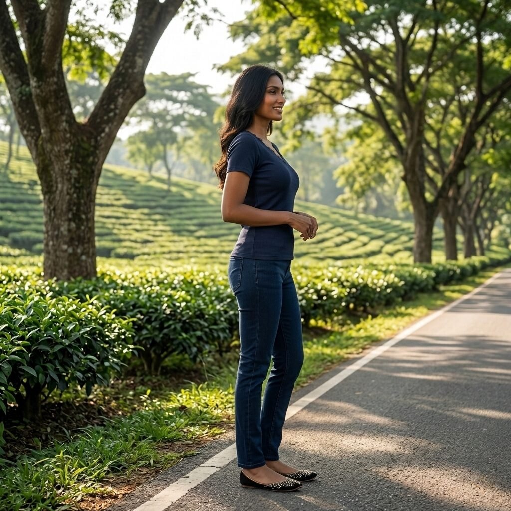 Lace Neck Ladies T-Shirt Short Sleeve