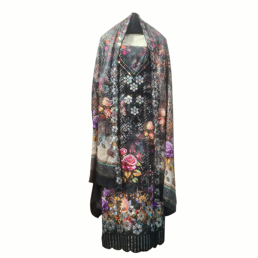 Premium Baroque Digital Printed Lawn 3 Piece – Elegant & Exclusive Collection