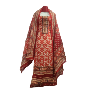 Maroon Zam Zam Kari Shuti 3piece – Ajrakh Block Print Collection