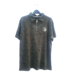 SMOG Olive Green Polo Shirt for Men | Zipper Polo