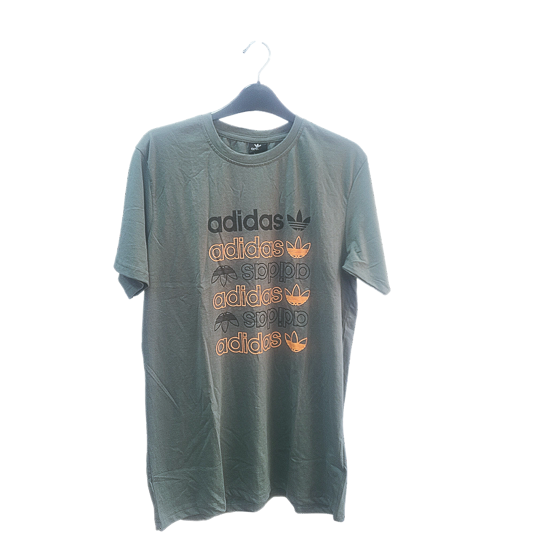 Adidas Logo Premium Cotton T-Shirt – Olive Green