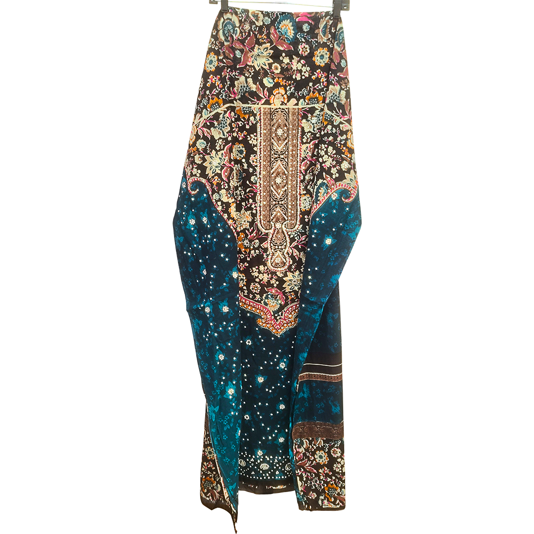 Lahori Printed Dress for Women - পান্না সবুজ Sea Green