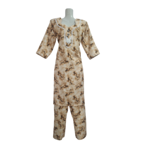Beige Cream Floral Co-Ord Set – Elegant & Comfortable Everyday Outfit