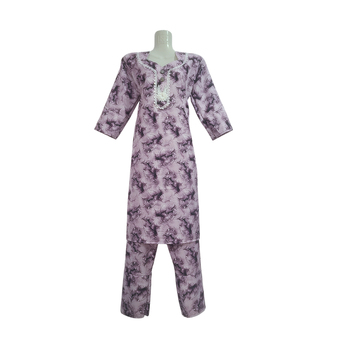 Lavender Floral Co-Ord Set – Soft, Elegant & Trendy Look