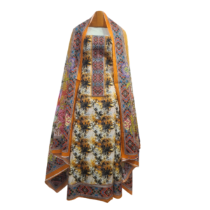 Mustard Yellow Zam Zam Swiss Cotton 3piece