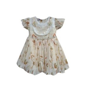 Buy Premium Organza Floral Butterfly Frock in Online BD Rupkar | Age 2.5-6 Years